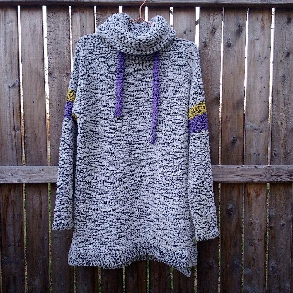 Maverick Soft Warm Cozy Cowl Turtle Neck Long Comfy Knit Tunic Top